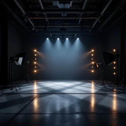 dramatic-studio-lights-stockcake